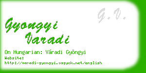 gyongyi varadi business card