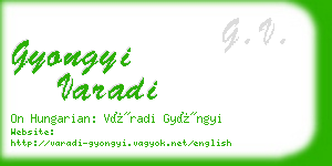 gyongyi varadi business card